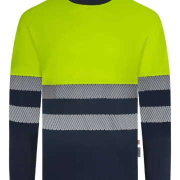 Camiseta algodón bicolor manga larga